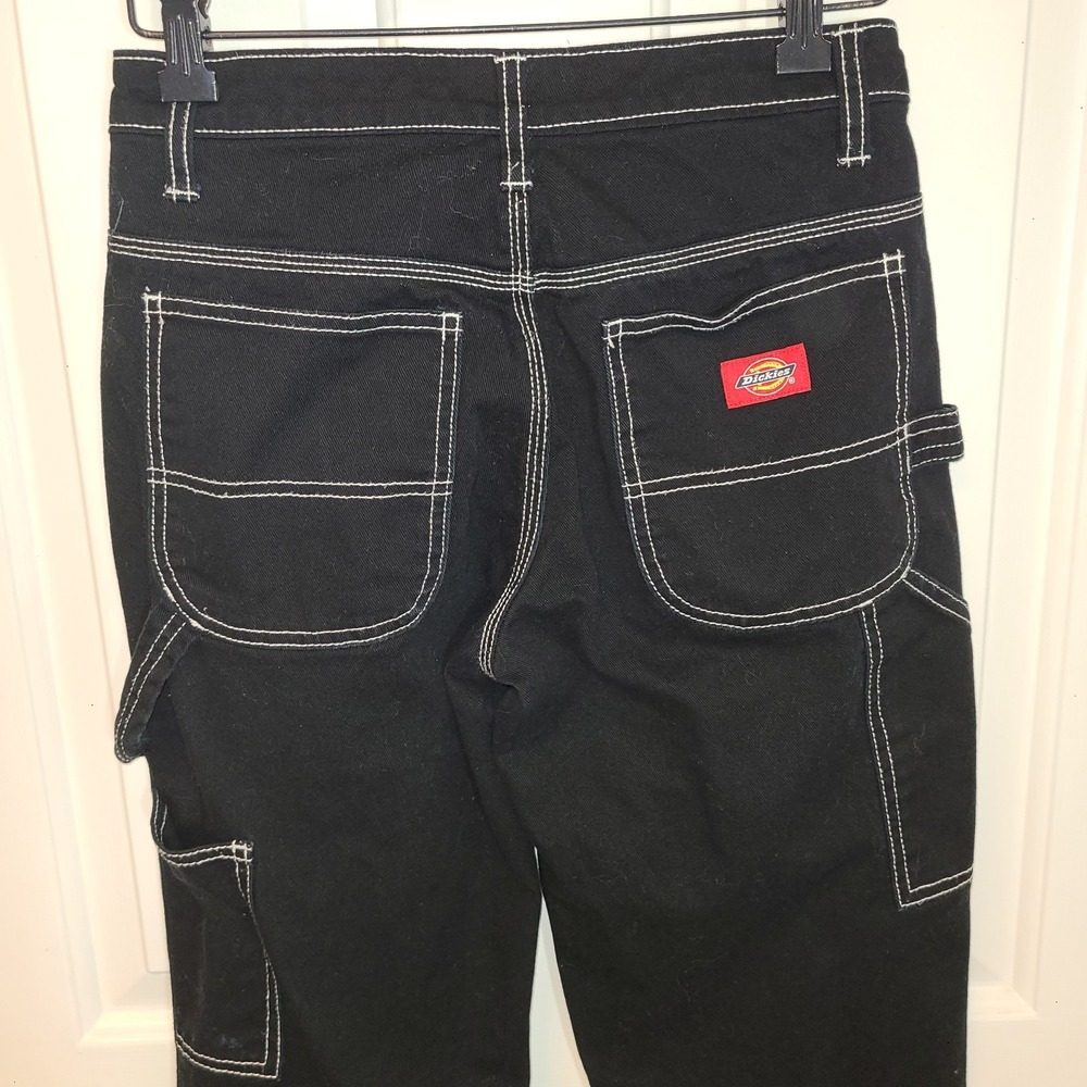 Dickies Women's Black High Rise Carpenter Pants size 0/24  Baggy Y2K Skate